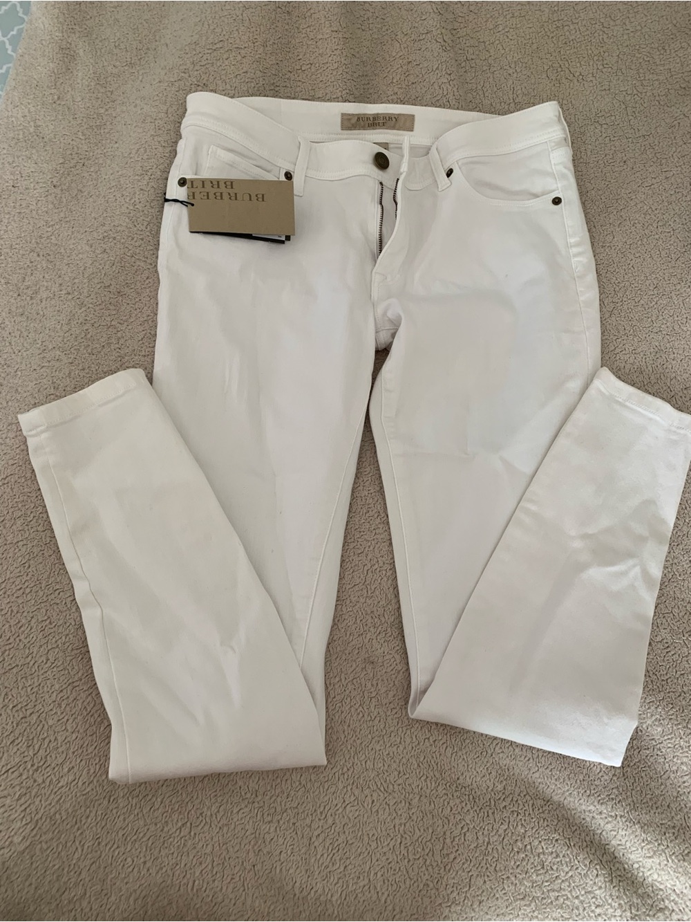 Burberry White Skinny Jeans for Women